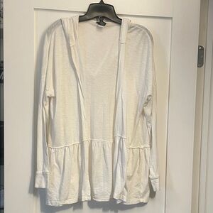 torrid White Hooded Cardigan